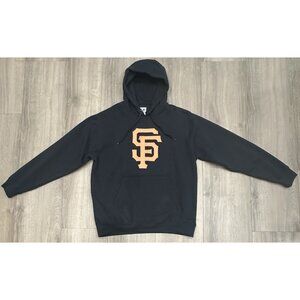 Majestic San Francisco Giants Hoodie Men’s M Black Orange Embroidered SF Logo